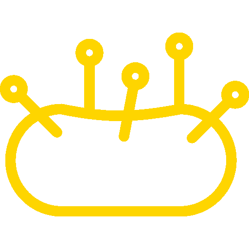 épingles jaune