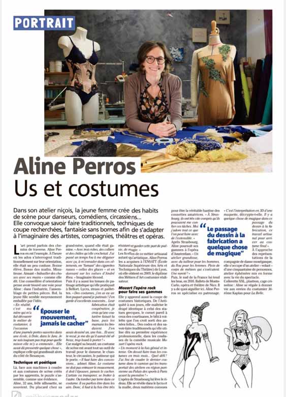 Nice Matin article de presse Aline Perros Nice Matin article de presse